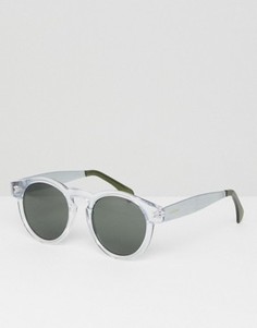 Круглые солнцезащитные очки в прозрачной оправе Komono Clement - Прозрачный