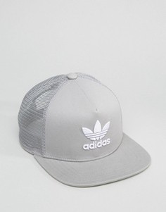 Серая кепка с трилистником adidas Originals BK7313 - Серый