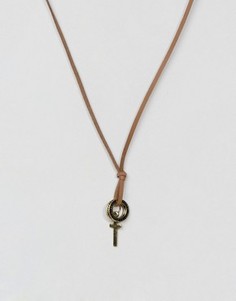 Ожерелье с золотистым крестом ASOS - Мульти