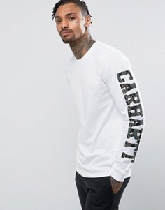 Лонгслив с принтом на рукаве Carhartt WIP College - Зеленый