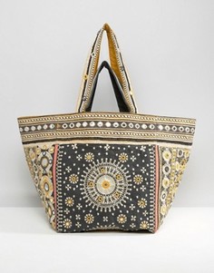Большая пляжная сумка с вышивкой Star Mela - Мульти