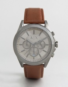 Часы с хронографом и кожаным ремешком Armani Exchange AX2605 эксклюзивно для ASOS - Коричневый