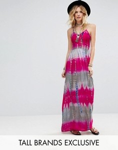 Платье макси на бретельках с принтом тай-дай Glamorous Tall - Мульти
