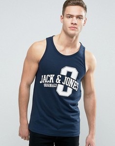 Майка с графикой Jack & Jones Originals - Темно-синий