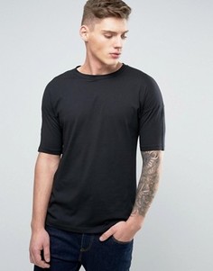Длинная футболка с заниженной линией плеч Jack & Jones Core - Черный