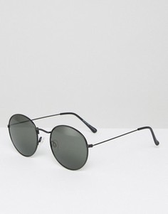 Круглые солнцезащитные очки Selected Homme - Черный