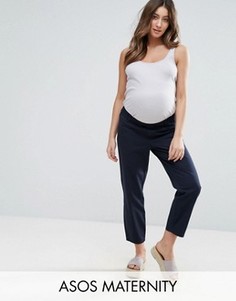 Чиносы для беременных ASOS Maternity - Темно-синий