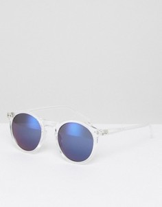 Круглые солнцезащитные очки в прозрачной оправе Selected Homme - Прозрачный