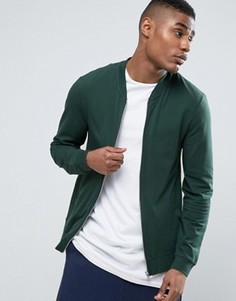 Зеленый облегающий трикотажный бомбер из легкой ткани ASOS - Зеленый