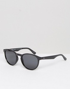 Черные круглые солнцезащитные очки Tommy Hilfiger - Черный