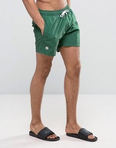 Темно-зеленые шорты для плавания с логотипом Pretty Green - Зеленый