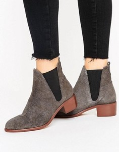 Замшевые ботинки челси на среднем каблуке H by Hudson - Серый