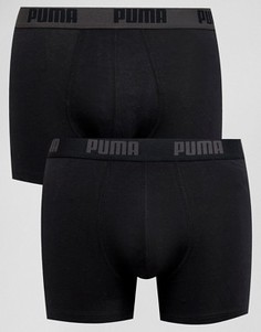 Набор из 2 черных боксеров-брифов Puma 521015001230 - Черный