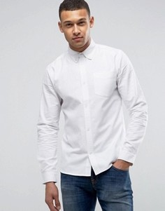 Хлопковая оксфордская рубашка с длинными рукавами D-Struct - Белый