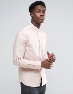 Хлопковая оксфордская рубашка с длинными рукавами D-Struct - Розовый