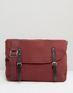 Бордовая парусиновая сумка-сэтчел ASOS - Красный