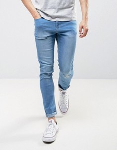 Рваные джинсы с напылением LDN DNM - Синий
