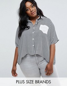 Свободный топ в полоску Elvi - Мульти