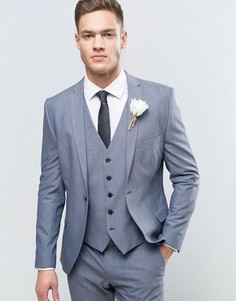 Супероблегающий пиджак Selected Homme Wedding - Синий