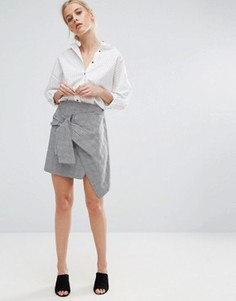 Асимметричная мини‑юбка ZACRO - Серый