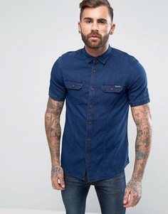 Рубашка в стиле вестерн с короткими рукавами Tokyo Laundry - Темно-синий