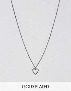 Ожерелье с подвеской-сердцем Pilgrim - Серый