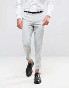 Голубые строгие брюки скинни ASOS - Синий