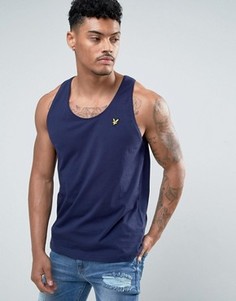 Темно-синяя майка классического кроя с логотипом Lyle & Scott - Темно-синий
