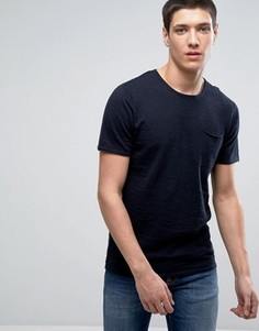 Трикотажная футболка с короткими рукавами Selected Homme - Темно-синий