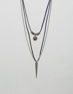 Ожерелье из искусственной замши с цепочкой ALDO - Серебряный