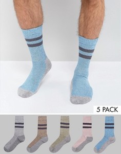 5 пар носков из крученой пряжи ASOS - Мульти
