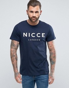 Темно-синяя футболка Nicce London - Темно-синий