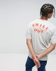 Футболка с вышивкой в виде мороженого ASOS X LOT STOCK & BARREL - Серый