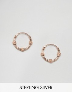 Покрытые розовым золотом серьги-кольца Kingsley Ryan Bali - Золотой