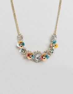 Броское ожерелье с пайетками и цветами Johnny Loves Rosie - Мульти