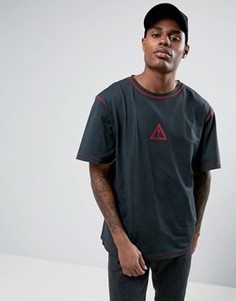 Черная oversize-футболка Granted - Черный