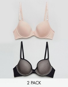 Набор из 2 бюстгальтеров с кружевом Hunkemoller - Черный