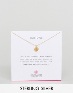 Позолоченное ожерелье Dogeared Love Rules Warm Heart - Золотой