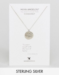 Ожерелье с подвеской-цитатой Dogeared Maya Angelou - Серебряный