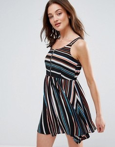 Платье в полоску на молнии Brave Soul - Мульти
