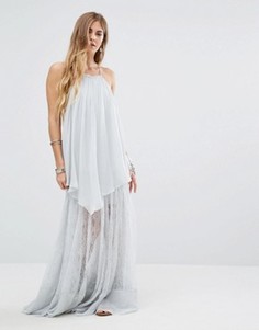 Кружевное платье макси Free People Pretty Lark - Белый