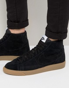 Черные кроссовки средней высоты Nike Blazer 429988-009 - Черный