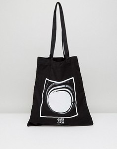 Чернaя сумка-тоут с фотопринтом ASOS - Кремовый