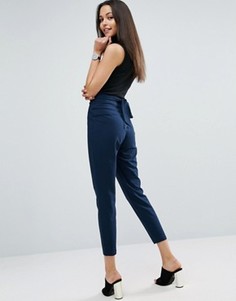 Трикотажные брюки-галифе с завышенной талией ASOS - Темно-синий