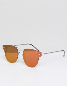 Круглые солнцезащитные очки с прозрачной переносицей Spitfire - Красный