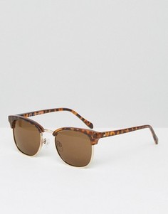 Черепаховые солнцезащитные очки в стиле ретро Jack & Jones - Черный