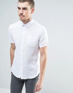 Льняная рубашка с короткими рукавами Celio - Белый
