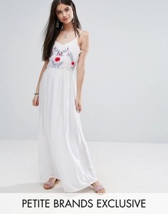 Платье с цветочной аппликацией Boohoo Petite - Белый