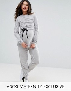 Джоггеры на шнурке ASOS Maternity LOUNGE - Серый