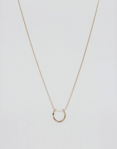 Позолоченное ожерелье с подвеской в виде подковы Orelia - Золотой